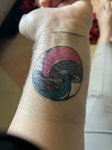 Explore pisces tattoo ideas, creative tattoo ideas in Omaha, available at Caffeinated Caterpillar Tattoo Spa