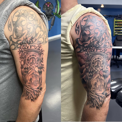 Explore grandkid tattoos ideas, creative tattoo ideas in Meridian, available at Creative Pain Tattoo Studio