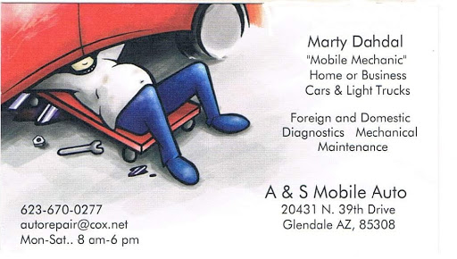 Auto Repair Shop «A & S Mobile Auto Repair», reviews and photos, 20431 N 39th Dr, Glendale, AZ 85308, USA
