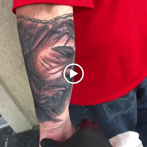 Explore candy tattoo ideas, creative tattoo ideas in Goose Creek, available at Red Kirin Tattoo