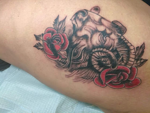Explore knight tattoo ideas, creative tattoo ideas in Columbia, available at Nyce Tattoos