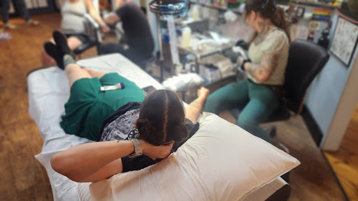 Explore tattoo flower sleeve ideas, creative tattoo ideas in Peekskill, available at Speakeasy Tattoo Studio