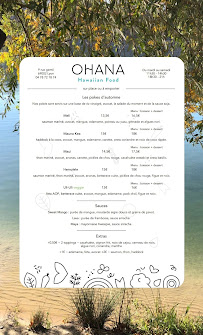 Restaurant hawaïen Ohana Poke Bar - Hawaiian Food à Lyon (la carte)
