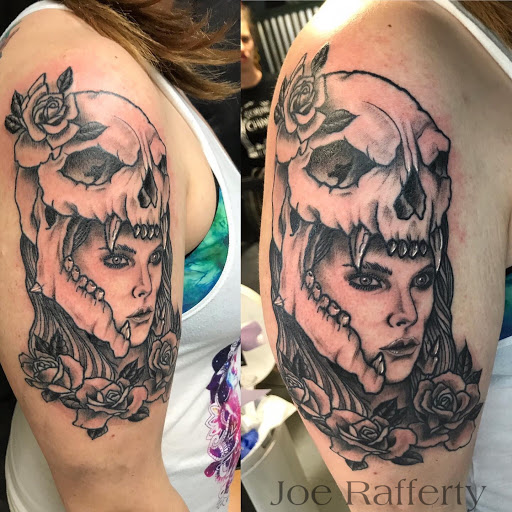 Explore tattoo arm sleeve ideas woman, creative tattoo ideas in Kent, available at War Horse Ink