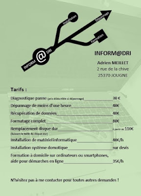 INFORM@DRI dépannage et formation informatique Informadri à Jougne