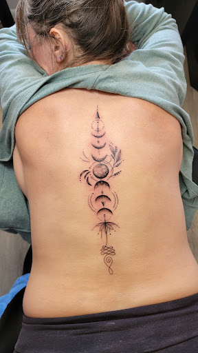 Explore women's tattoo sleeve ideas, creative tattoo ideas in Kalispell, available at Swindler Ink