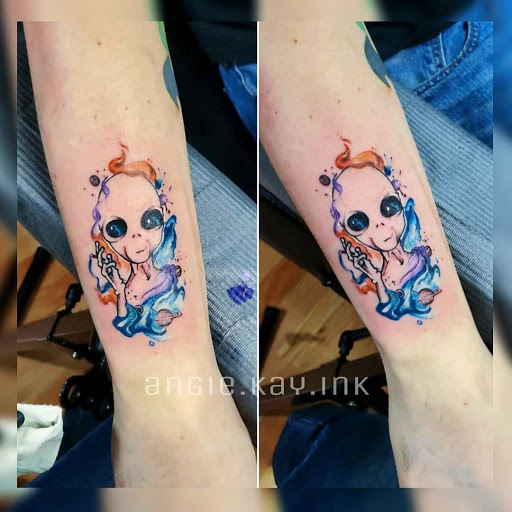 Explore tattoo ideas grim reaper, creative tattoo ideas in Casper, available at Luna & Lotus Amethyst Ink Angie Kay