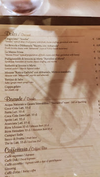 Ristorante Antica Gallura à Arzachena menu