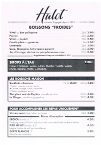 Menu / carte de Restaurant Pâtisserie Hulot à Nancy