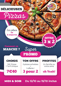 Menu / carte de LOOK PIZZA à Rochefort