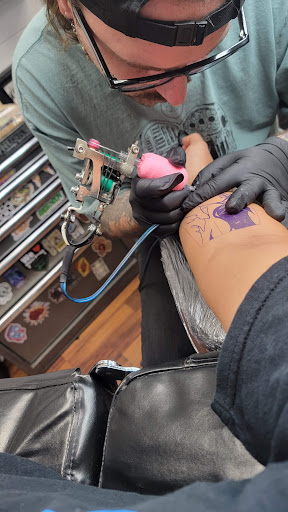 Explore sunflower thigh tattoo ideas, creative tattoo ideas in Phoenix, available at HIGH NOON TATTOO