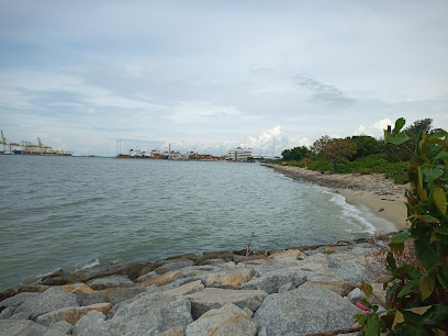 Rock Revetment, North Butterworth Container Terminal (NBCT), Butterworth Village,Penang Mainland, Malaysia.