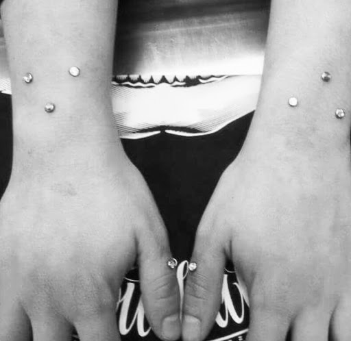 Explore matching halloween tattoo ideas, creative tattoo ideas in Albuquerque, available at Staceys Exotic Body Piercing and Tattoo