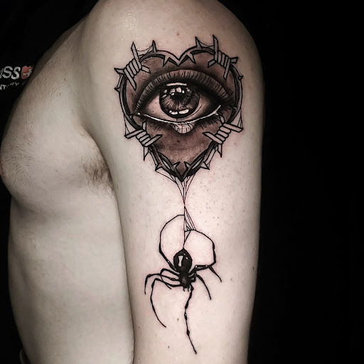 Explore samurai tattoo sleeve ideas, creative tattoo ideas in Stevens Point, available at International Ink Tattoos