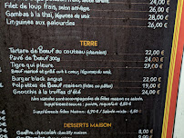 Restaurant La Cantina à Ajaccio (le menu)