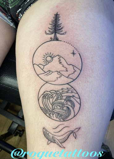 Explore tattoo stencil ideas, creative tattoo ideas in Bristol, available at Rogue Tattoos