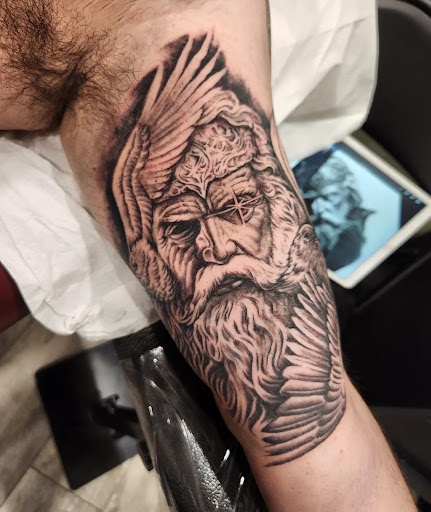 Explore automotive tattoo sleeve ideas, creative tattoo ideas in Charles Town, available at Blue Heron Tattoo