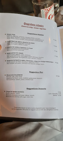 Caveau d'Eguisheim à Eguisheim menu