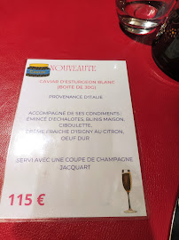 Carte du Restaurant La Chamade à Morzine