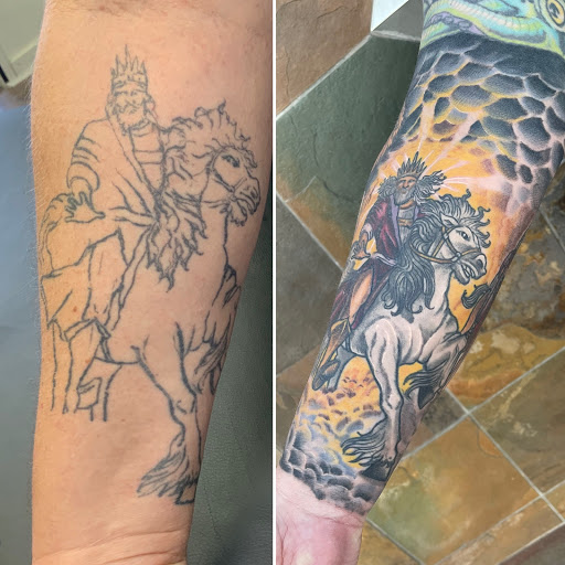 Explore mens throat tattoo ideas, creative tattoo ideas in Prescott, available at BlackGold Tattoo