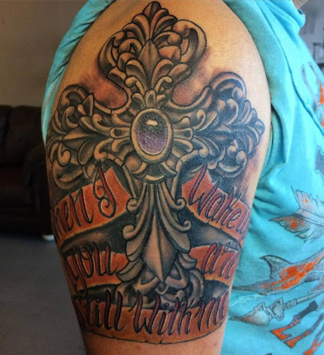 Explore military tattoo ideas for guys, creative tattoo ideas in Houston, available at Rose & Dagger Tattoo
