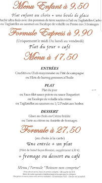 Restaurant français Le Relais Gascon montmartre paris18e à Paris (le menu)