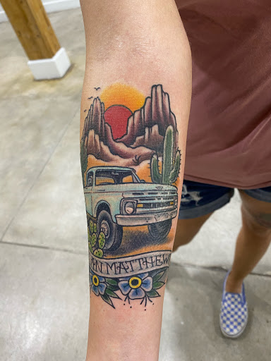 Explore god of war tattoo ideas, creative tattoo ideas in Peoria, available at Iron Key Tattoo Studio Inc.