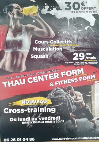 Thau Center Form et Fitness Form (rue du barnier) vos 2 salles de sport à Frontignan à Frontignan