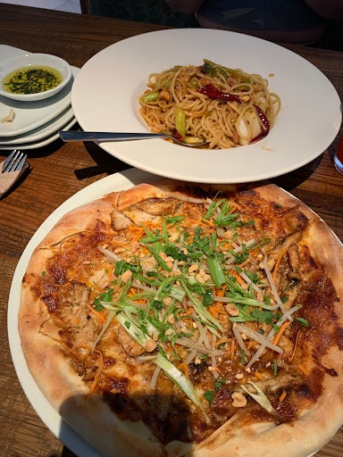 Chicken Thai Pizza (favorite dish!) & The Kung Pao Spaghetti 