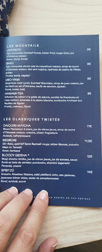 iRASSHAi à Paris menu
