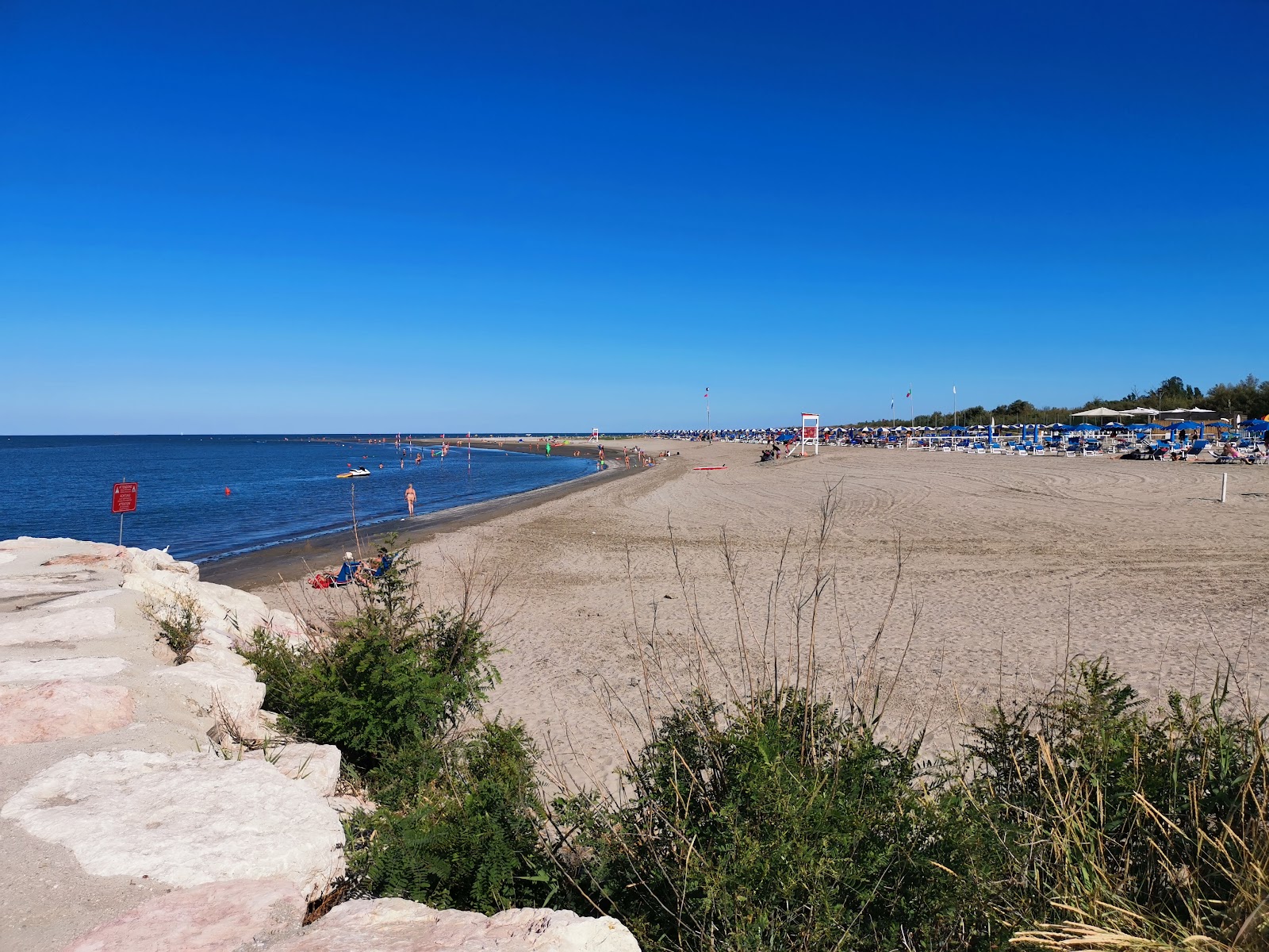 Foto van Spiaggia Isola Albarella met helder zand oppervlakte