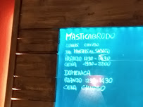 Menu / carte de da MASTICABRODO osteria del mare à Rome