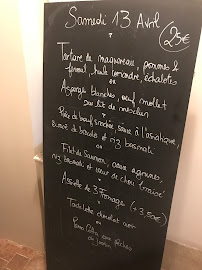 Menu / carte de A table chez Mili, restaurant traditionnel à Epiré à Savennières