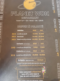 Planet Wok à Savigny-lès-Beaune menu