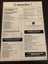 Menu / carte de La Fignette à Strasbourg