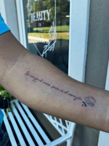 Explore forearm christian tattoo ideas, creative tattoo ideas in Indian Trail, available at Beauty in the ink, LLC