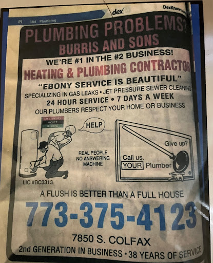 Plumber «Burris and Sons», reviews and photos, 7850 S Colfax Ave, Chicago, IL 60649, USA