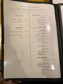 Restaurant izakaya moderne Issa Paris à Paris (le menu)