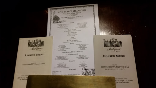 Steak House «The Butcher Shop», reviews and photos, 5255 Kearny Villa Rd, San Diego, CA 92123, USA