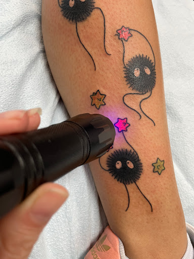 Find boob tattoo ideas for females for your next unique tattoo in Santa Clara at Vampire Battle Mansion Tattoo and Piercing