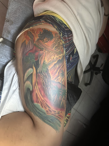 Explore tattoo cover up ideas on forearm, creative tattoo ideas in Honolulu, available at Sacred Art Tattoo Waikiki