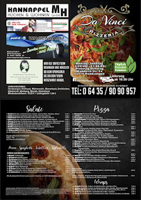 Menu du Pizzeria Da Vinci à Hundsangen