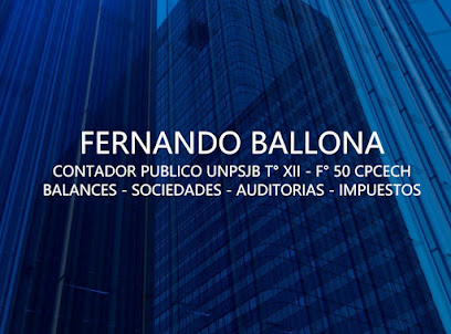Contador Público Fernando Ballona. T°XII - F°50 CPCECH
