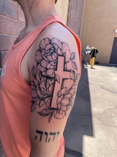 Explore back arm tattoo ideas, creative tattoo ideas in Peoria, available at Modern Ink Tattoo