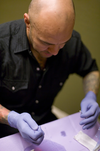 Explore above knee tattoo ideas, creative tattoo ideas in Scottsdale, available at Mastodon Professional Body Piercing