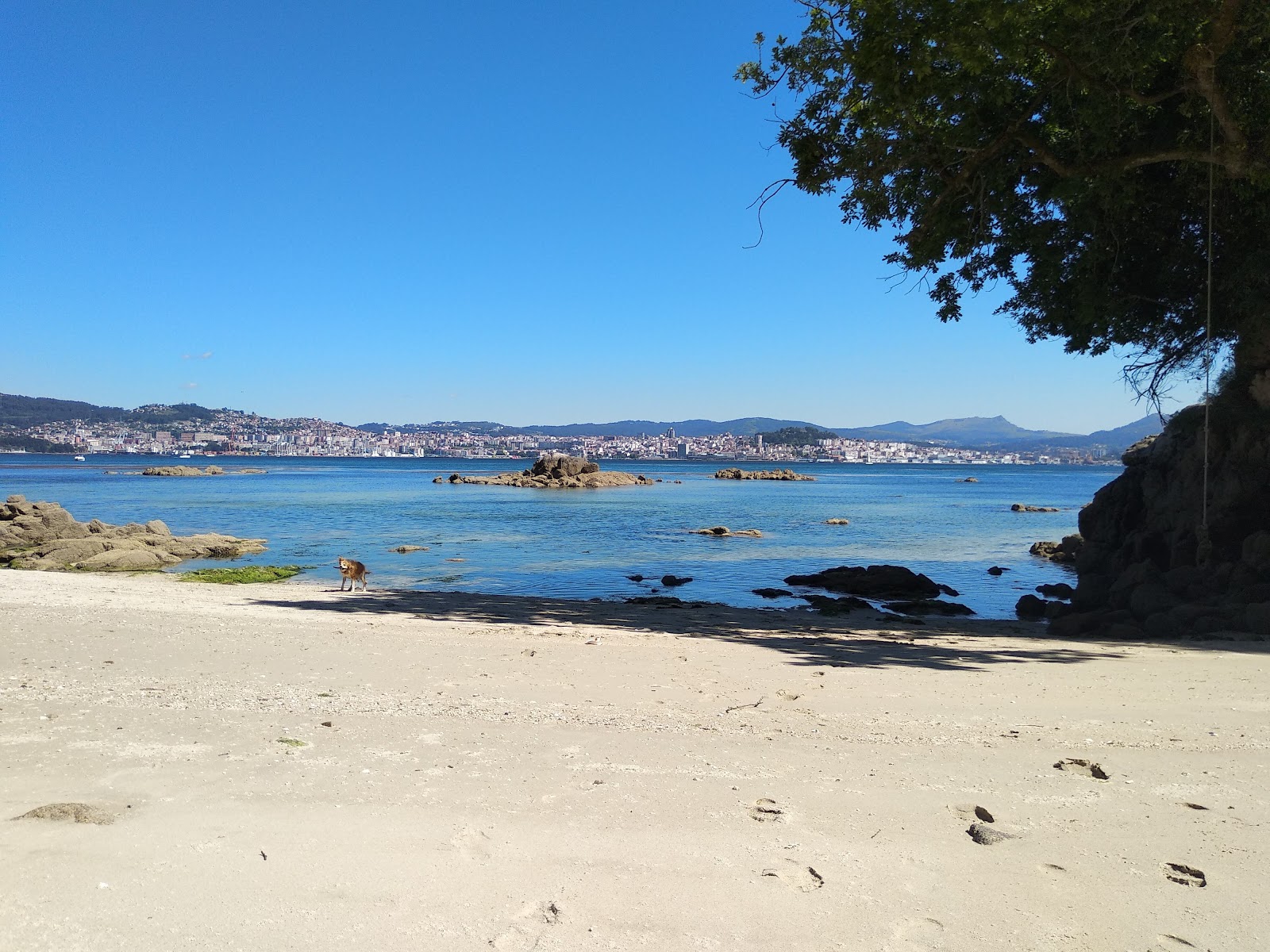 Fotografie cu Praia de Vilela cu o suprafață de apa pură turcoaz