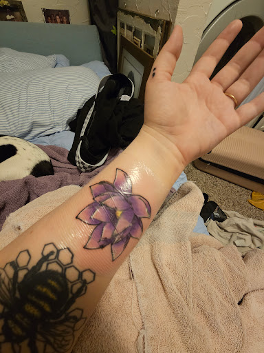 Explore colorful sleeve tattoo ideas, creative tattoo ideas in Abilene, available at Sacred Art