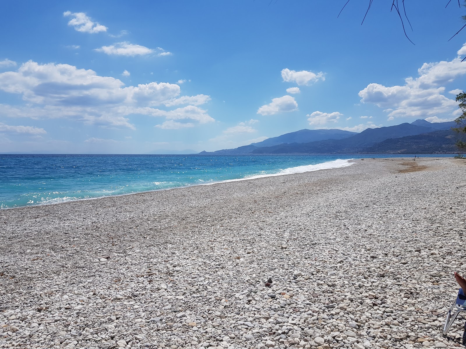 Fotografija Paralia Akratas II z turkizna čista voda površino