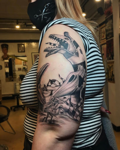 Explore rip grandma tattoo ideas, creative tattoo ideas in Athens, available at Skin Hooked Tattoo & Body Piercing