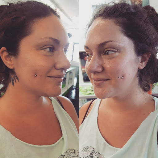 Explore barber pole tattoo ideas, creative tattoo ideas in Redding, available at Caddy Daddys